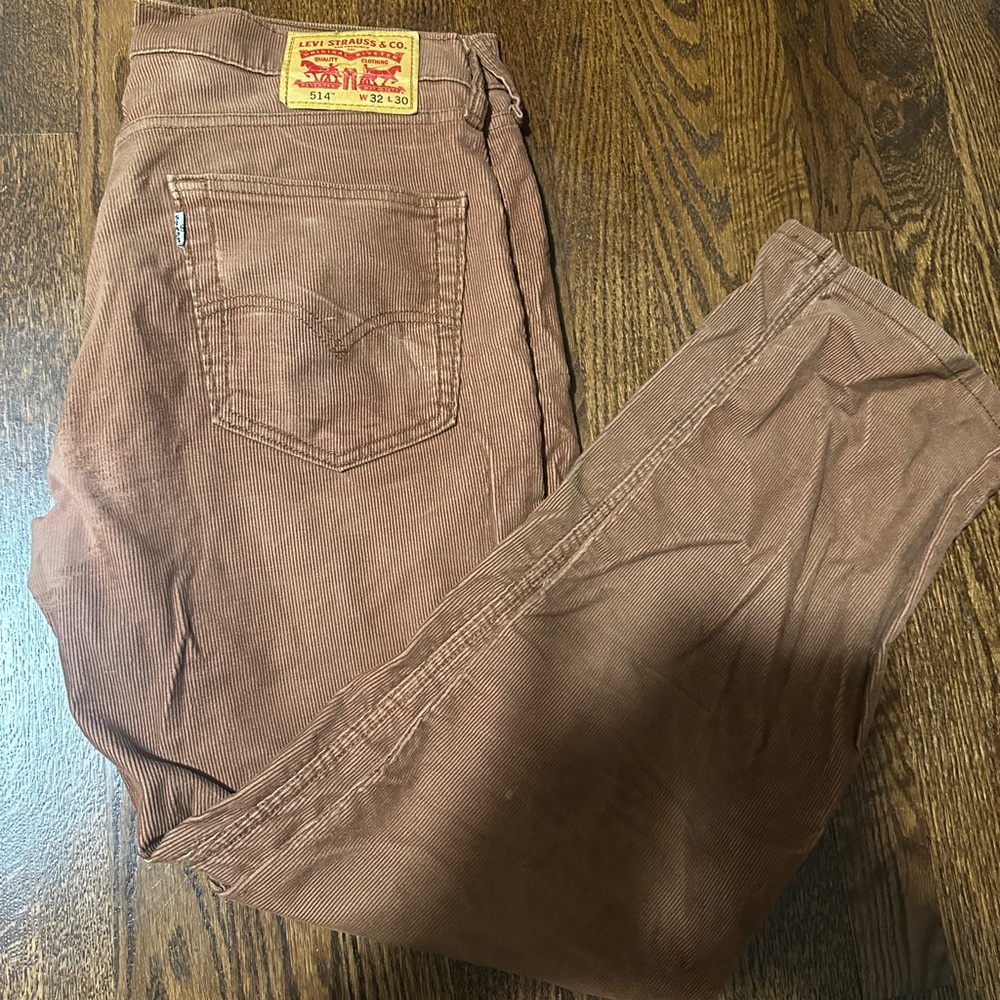 Levi's Men's Corduroy 514 Pants in Copper Brown